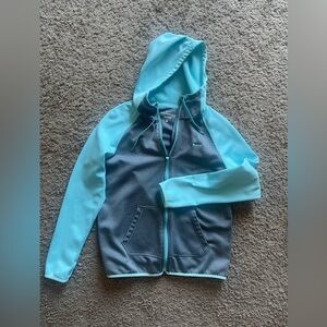 Nike women’s thermal fit Two-Tone Aqua and Navy Full-Zip Hoodie